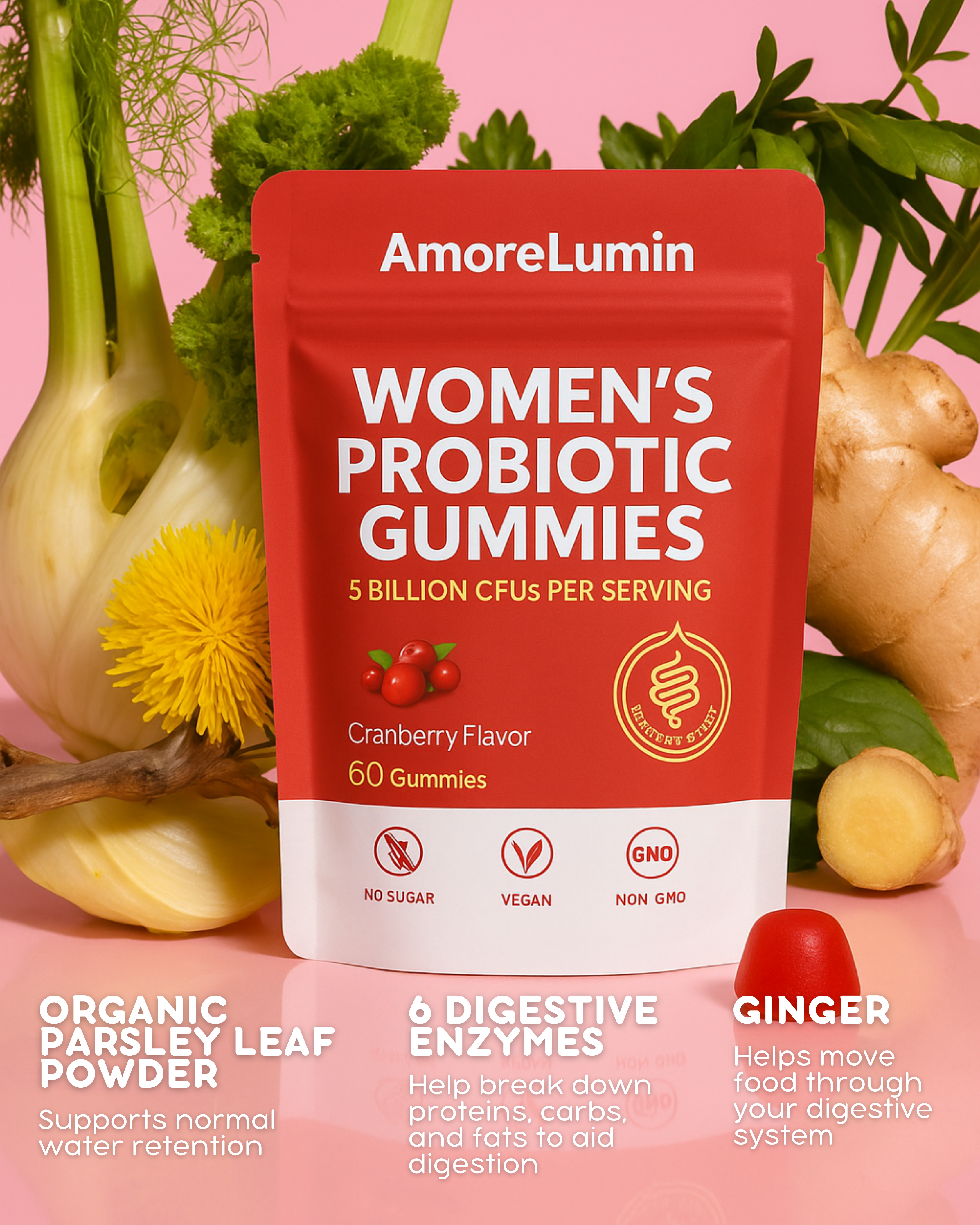 AmoreLumin® | Bloating Probiotic Gummies