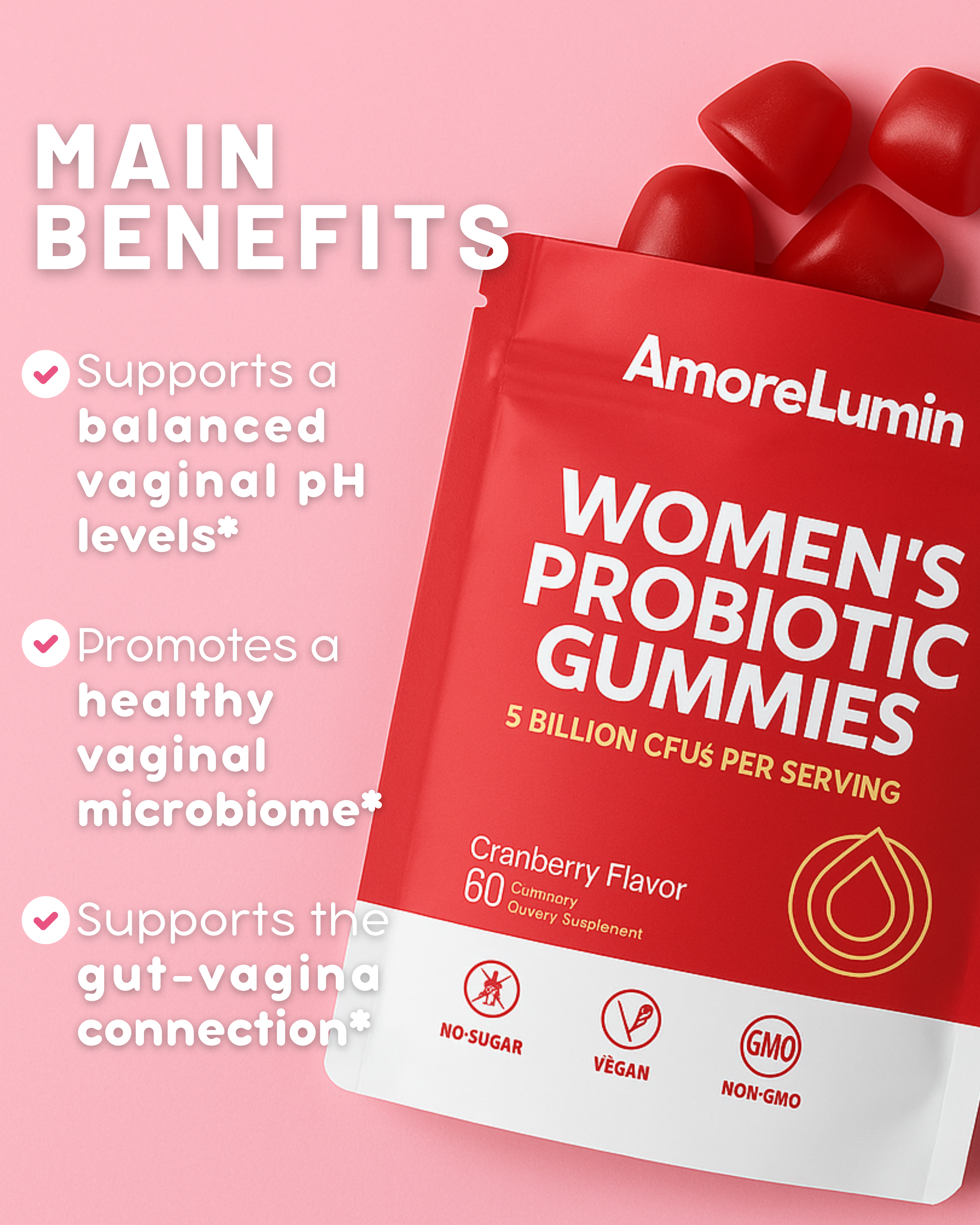 AmoreLumin® | Bloating Probiotic Gummies