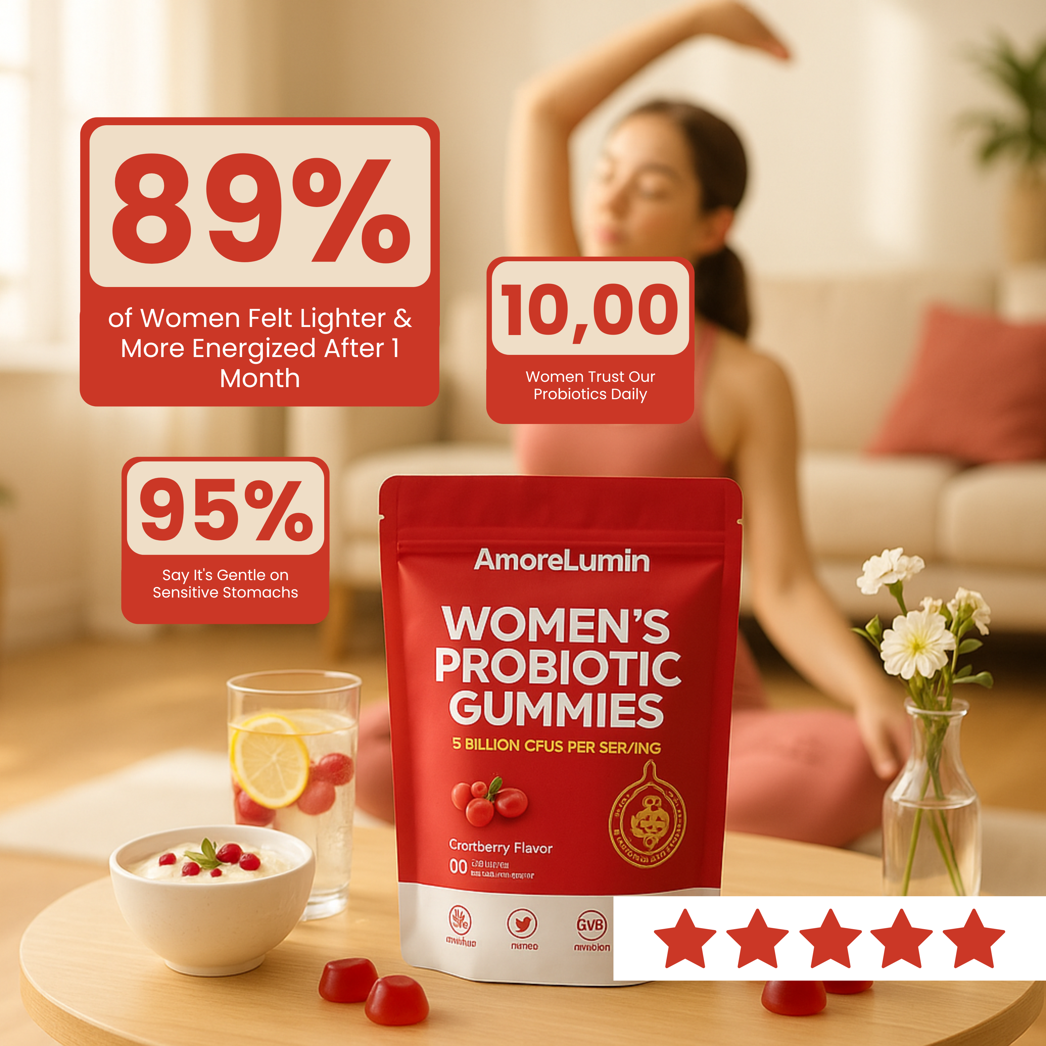AmoreLumin® | Bloating Probiotic Gummies